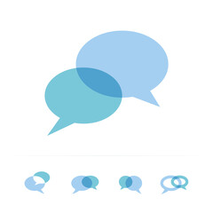 Chat talk speak icon, communication consulting logo, answer dialogue messaging sign, consult support message symbol.