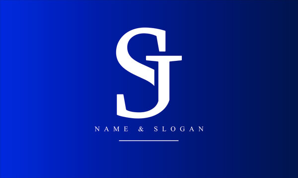 SJ, JS, S, J abstract letters logo monogram