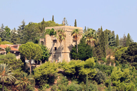Ancient Watchtower also known as "Charles V's Tower" ("Torre di Carlo V") in Soverato (Calabria, Italy)