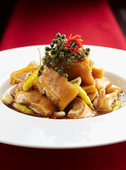 Delicious Chinese food, spicy pork feet