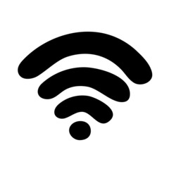 Wifi network signal icon image. Vector illustration in doodle style. Hand drawing