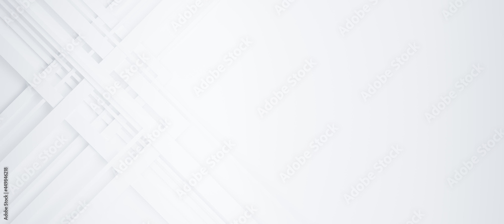 Poster abstract and illustration of white box or cube background,light and shadow with free space, 3d rende