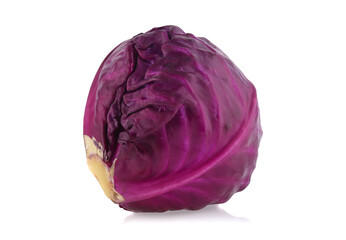 Obraz premium Purple cabbage isolated on white background