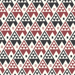 Japanese Tribal Triangle Vector Seamless Pattern