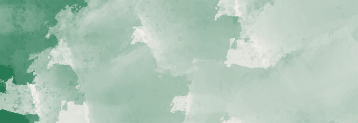 Green watercolor background for your design, watercolor background concept, vector.