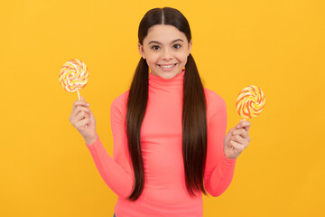 i love it. sugar candy on stick. caramel candy shop. sweet childhood life. teen dental care