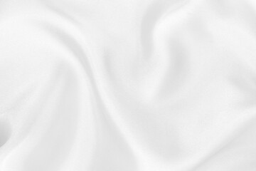 Fototapeta premium White fabric cloth texture for background and design art work, beautiful crumpled pattern of silk or linen.