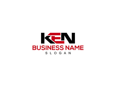 Alphabet Letter KEN Logo Icon Vector For Business