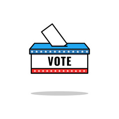 Election box cartoon icon illustration