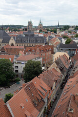 Fototapeta premium Blick vom Turm der Ägidienkirche auf Erfurt