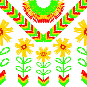Seamless pattern in rasta colors. Vector illustration