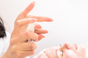 The use of micellar water in cosmetology, facial care, visits to the dentist.