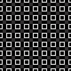 Black squares plaid pattern. Vector and seamless.