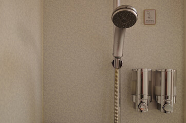Luxurious bathroom with sink, shelves and towels inside oceanview or ocean view or outside or...