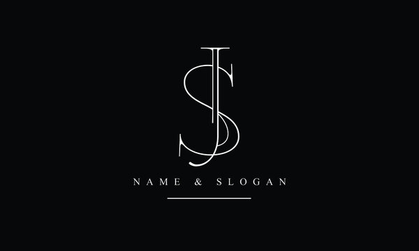 SJ, JS, S, J abstract letters logo monogram