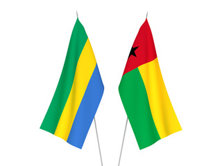 Gabon and Republic of Guinea Bissau flags