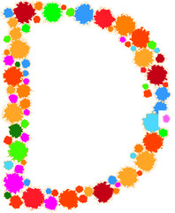 D symbol VECTOR. with round and colorful shapes