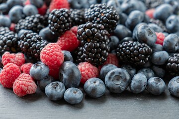 Food healthy blueberry berry organic. blue whortleberry. Blueberries, raspberries, blackberries.