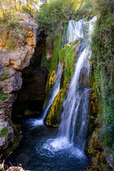 Fototapeta na wymiar Cascada del Rio de la Fuente del Berro, Albarracín, Teruel, España