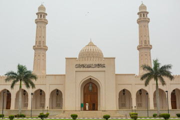 exterior of sultan qaboos mosque in salalah city, oman