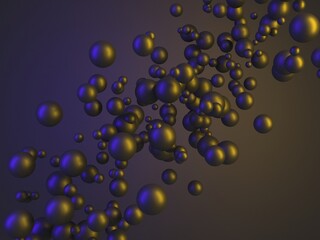 Colorful shiny spheres design background