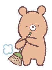 くまとほうき