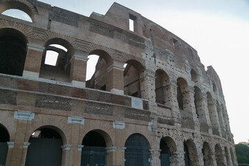 Obraz premium Colosseum in Rome, Italy during sunrise. Rome architecture and landmark
