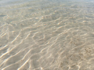 Ukraine August 4, 2021, small morning waves on the banks of a quartz pit