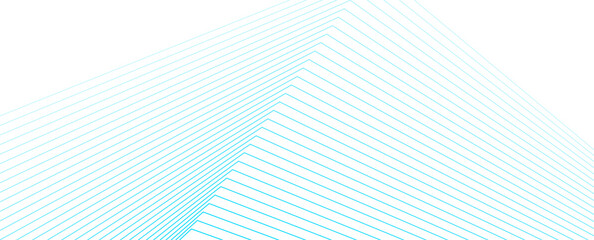 Blue white minimal curved lines abstract futuristic tech background. Vector digital art banner design
