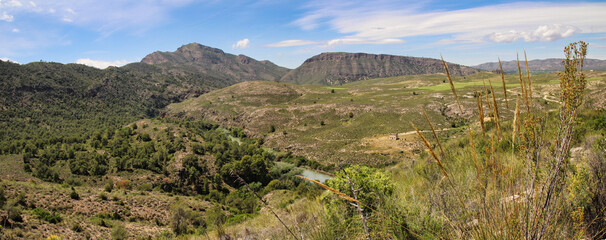 Fototapeta na wymiar Canyon of Almadenes by Murcia. Mountain landscape located in the Murcia community, Spain