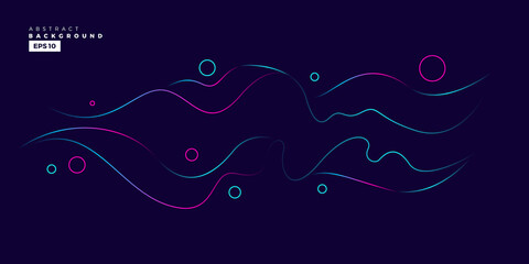 Wave vector element with abstract colorful gradient lines for website, banner and brochure, Curve flow motion illustration, vector lines, Modern background design.
