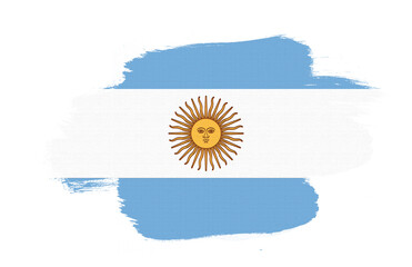 Argentina Flag Digital Artwork With White Background