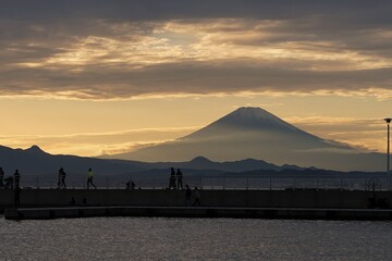 富士山のゆ夕景