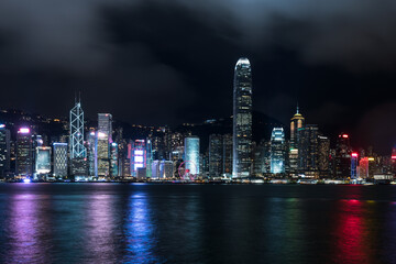 Fototapeta na wymiar Night view of Hong Kong