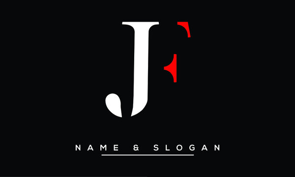 FJ,  JF,  F,  J  Abstract Letters Logo Monogram