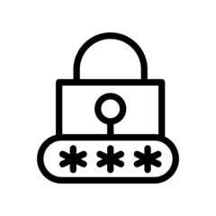 password icon illustration vector graphic