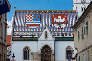クロアチア　ザグレブの聖マルコ教会