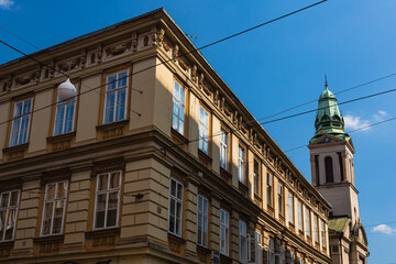 クロアチア　ザグレブの旧市街の街並み
