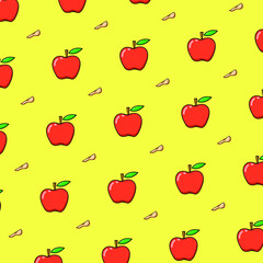 seamless pattern with apples