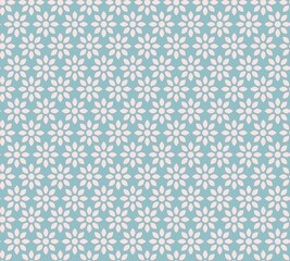 Seamless lace pattern with folkloric floral ornament in scandinavian retro style. Stock illustration for background, wallpaper, textile, scrapbooking, wrapping paper.