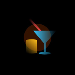 Bar. Vector icon in gradient style. Editable illustration