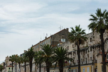 クロアチア　スプリットの旧市街の街並み