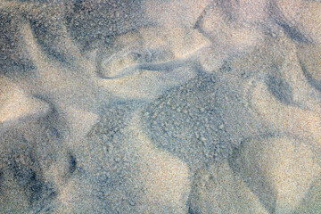 View of the sand on the beach or ocean, background.