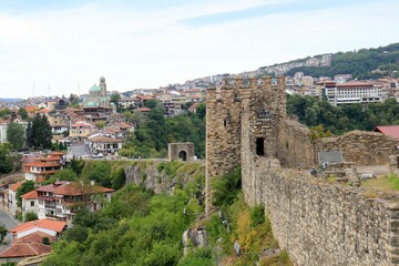 Fototapeta na wymiar Part of the fortress wall of Tsarevets Fortress (Veliko Tarnovo, Bulgaria)