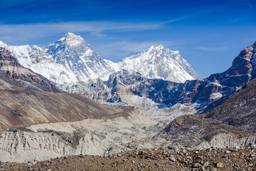 view of Mount Everest, Khumbu valley, Solukhumbu, Sagarmatha national park, Nepal