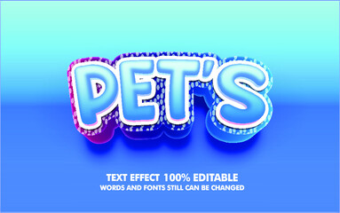 pets text effect style