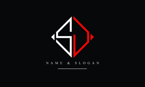 SJ, JS, S, J abstract letters logo monogra