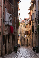 クロアチア　ロヴィニの旧市街の街並み