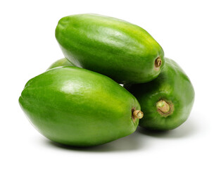 Papaya fruit isolated on a white background