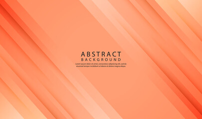 Abstract 3D orange geometric background overlap layers on bright space with diagonal shapes decoration. Modern template element future style concept for flyer, card, cover, brochure, or landing page